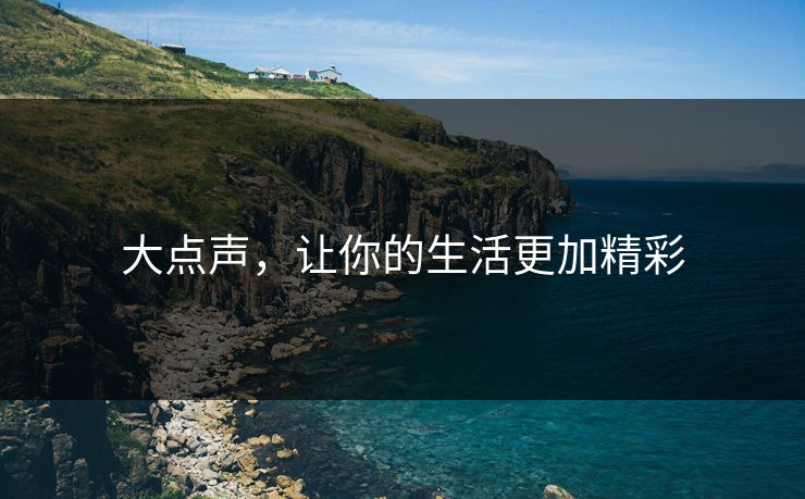 大点声，让你的生活更加精彩