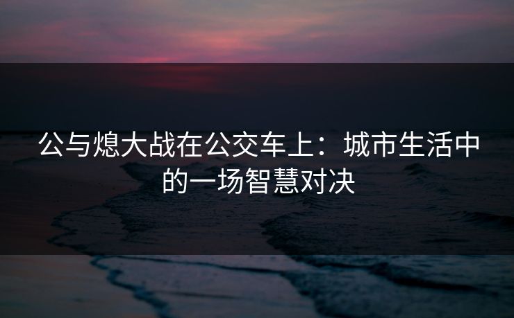 公与熄大战在公交车上：城市生活中的一场智慧对决